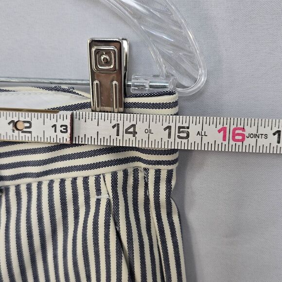 Banana Republic Avery Striped Cropped Pants Casual Career Woman Size 2 Stretchy‎ - Picture 4 of 9